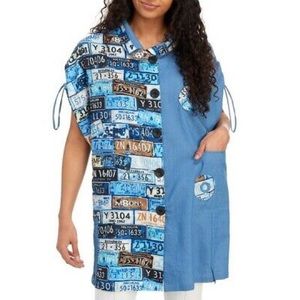 Neo Noble Cocoon Shirt License Plate Color Block Size L